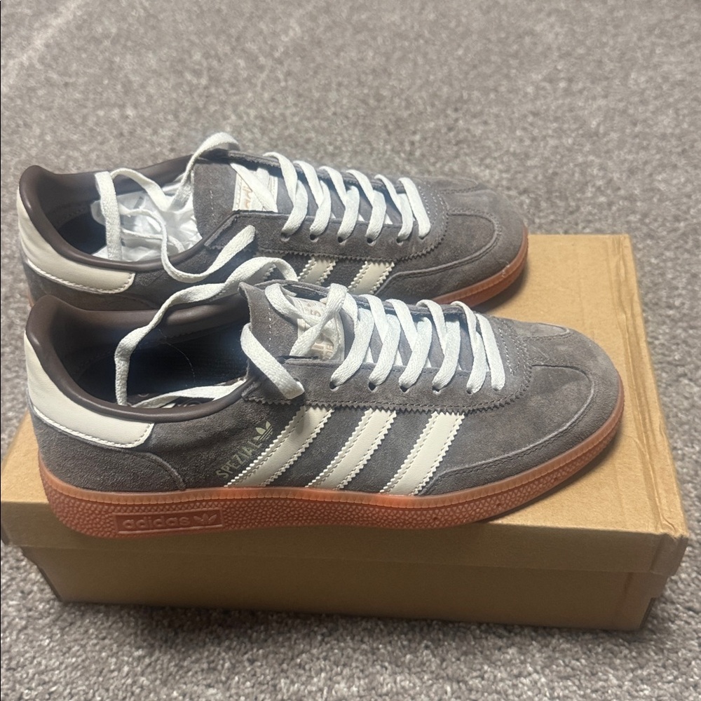 Adidas Spezial Sneakers – Brown Suede / Gum Sole (Women’s Size 8.5).